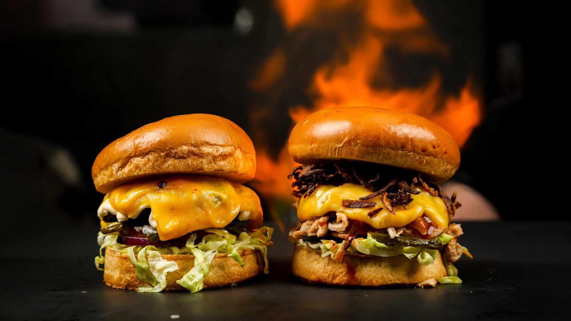 Brave Burgers on Fire
